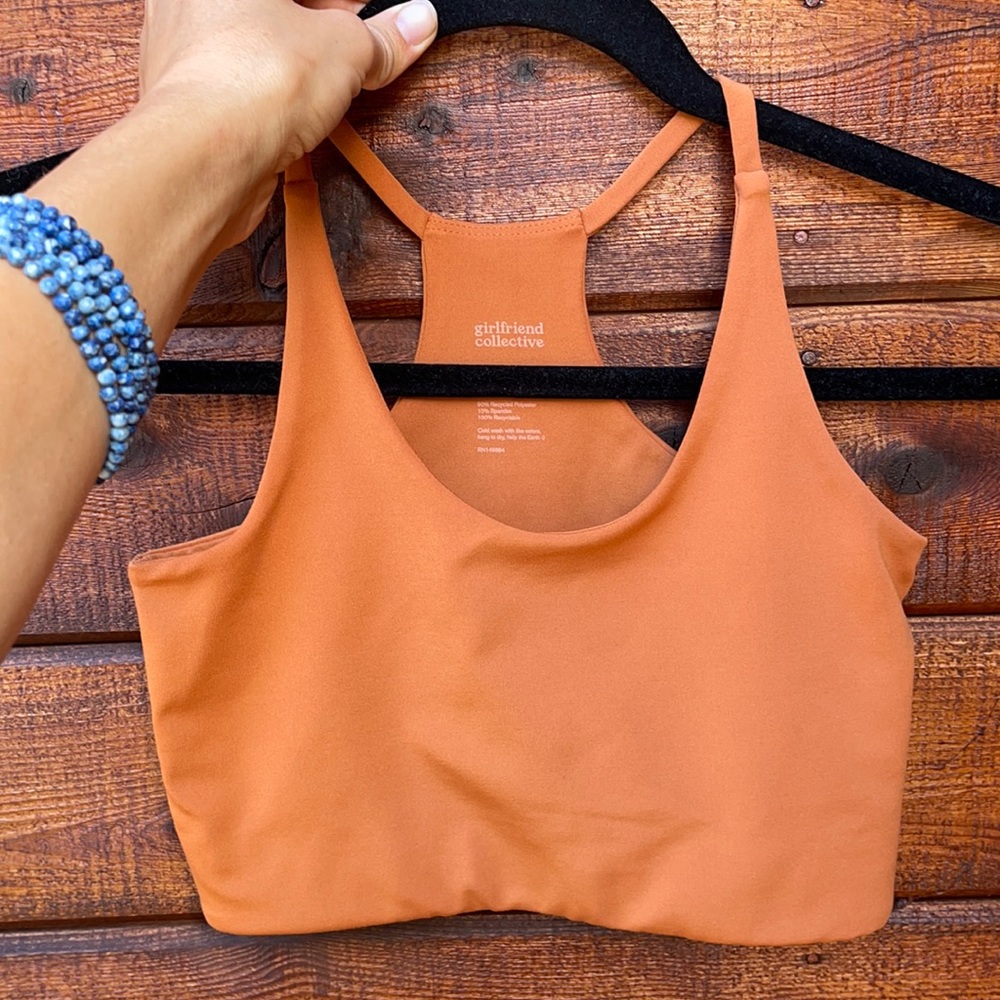 Girlfriend Collective Burnt Orange Topanga Bra Sz XS